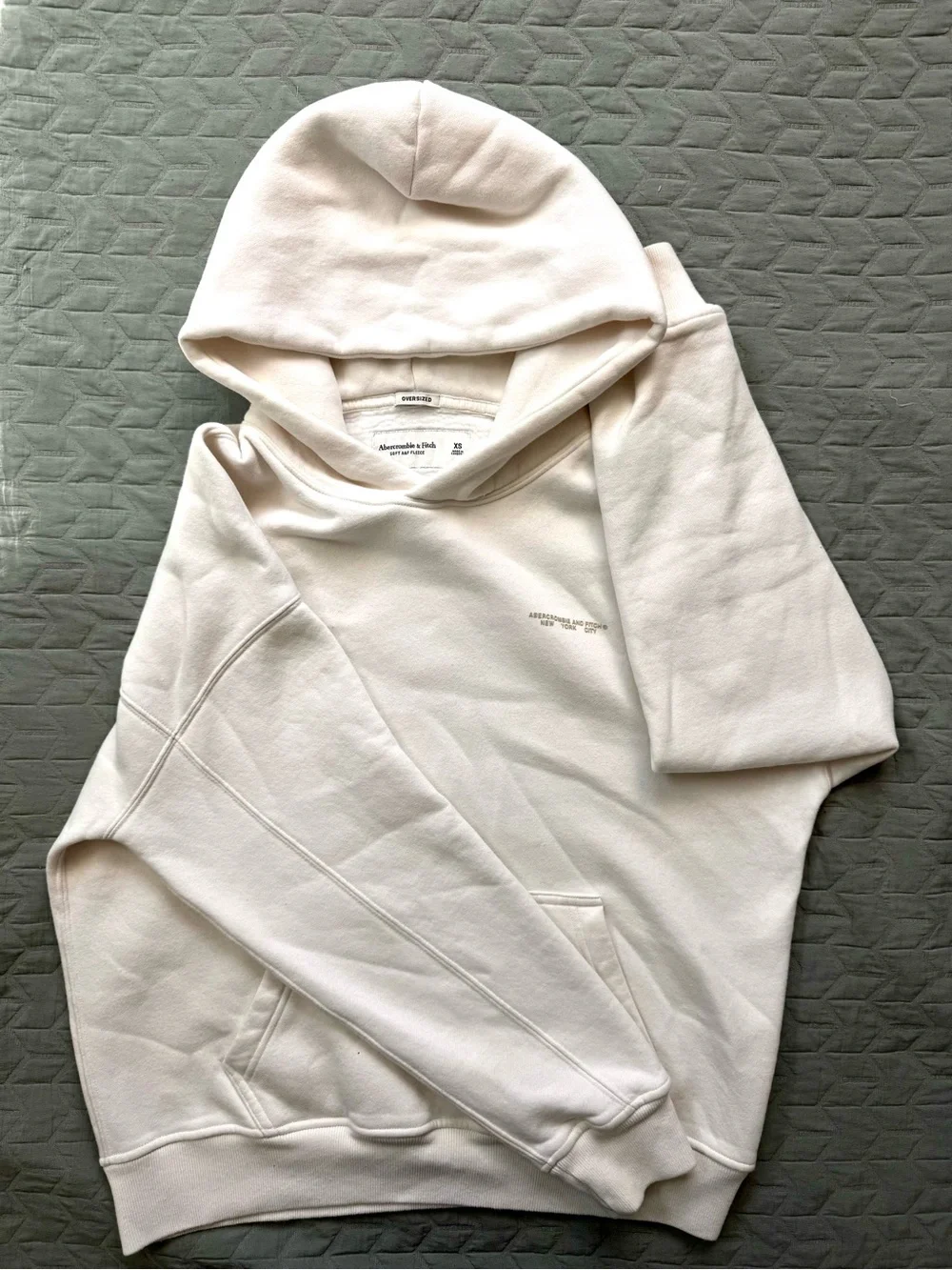 Abercrombie & Fitch Cream Crewneck Hoodie